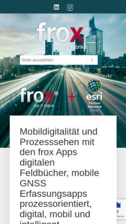 Vorschau der mobilen Webseite www.frox-it.de, Frox Die IT-Fabrik