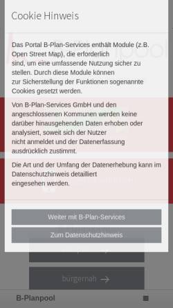 Vorschau der mobilen Webseite www.b-plan-services.de, B-Planpool