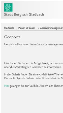 Vorschau der mobilen Webseite bergischgladbach.de, Geoportal der Stadt Bergisch Gladbach
