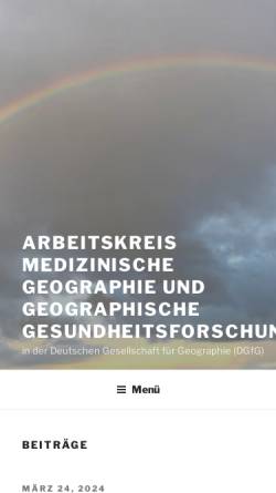 Vorschau der mobilen Webseite www.med-geo.de, AK für Medizinische Geographie
