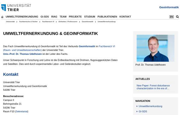Vorschau von www.uni-trier.de, Umweltfernerkundung und Geoinformatik an der Universität Trier