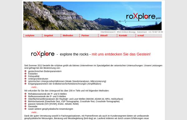 Vorschau von www.roxplore.ch, RoXplore GmbH