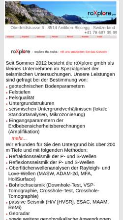 Vorschau der mobilen Webseite www.roxplore.ch, RoXplore GmbH
