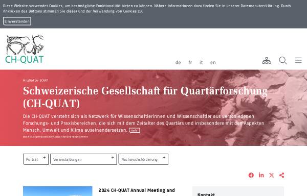 Vorschau von naturwissenschaften.ch, Schweizerische Gesellschaft für Quartärforschung - CH-QUAT