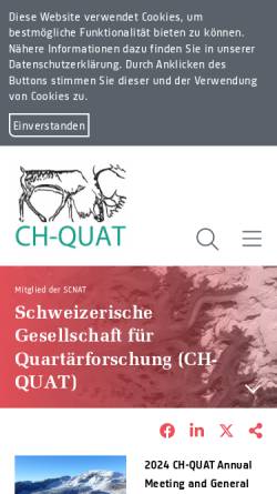 Vorschau der mobilen Webseite naturwissenschaften.ch, Schweizerische Gesellschaft für Quartärforschung - CH-QUAT