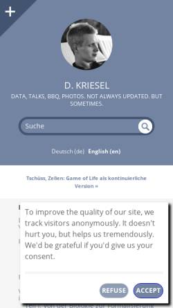 Vorschau der mobilen Webseite www.dkriesel.com, D. Kriesel - Ein Kleiner Überblick über Neuronale Netze