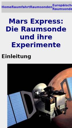 Vorschau der mobilen Webseite www.bernd-leitenberger.de, Mars Express
