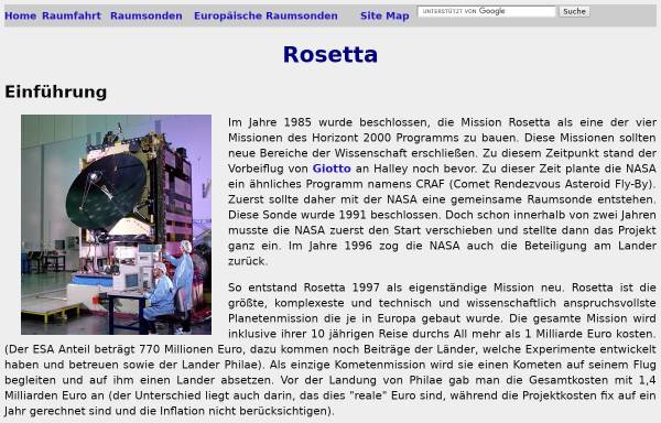 Vorschau von www.bernd-leitenberger.de, Rosetta