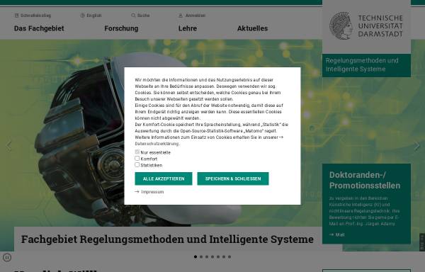 Vorschau von www.rmr.tu-darmstadt.de, Fachgebiet Regelungsmethoden und Robotik der TU Darmstadt