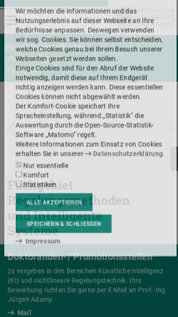 Vorschau der mobilen Webseite www.rmr.tu-darmstadt.de, Fachgebiet Regelungsmethoden und Robotik der TU Darmstadt