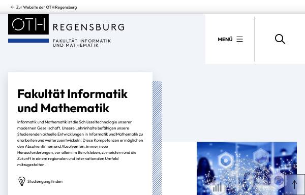 Vorschau von www.oth-regensburg.de, Fakultät Informatik und Mathematik der Ostbayerischen Technischen Hochschule Regensburg