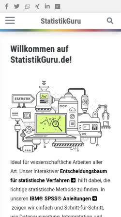 Vorschau der mobilen Webseite statistikguru.de, StatistikGuru.de