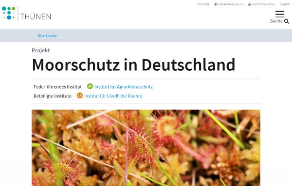 Vorschau von www.moorschutz-deutschland.de, Infoportal Moorschutz in Deutschland