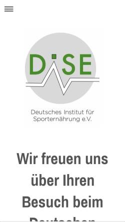 Vorschau der mobilen Webseite www.isonline.de, Institut für Sporternährung e.V.