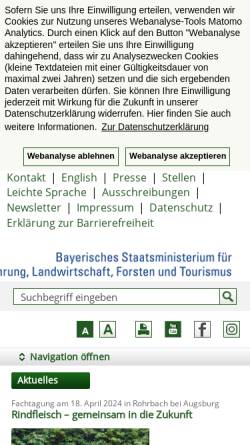 Vorschau der mobilen Webseite www.kern.bayern.de, Kompetenzzentrum für Ernährung (KErn)