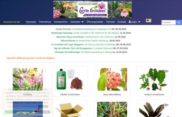 Vorschau von currlin.com, Currlin Orchideen - Franz Zeuner