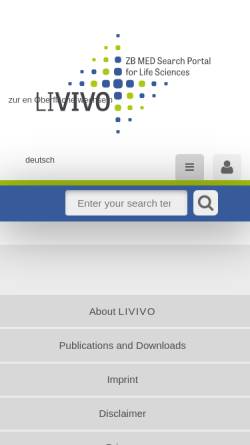 Vorschau der mobilen Webseite www.livivo.de, LIVIVO