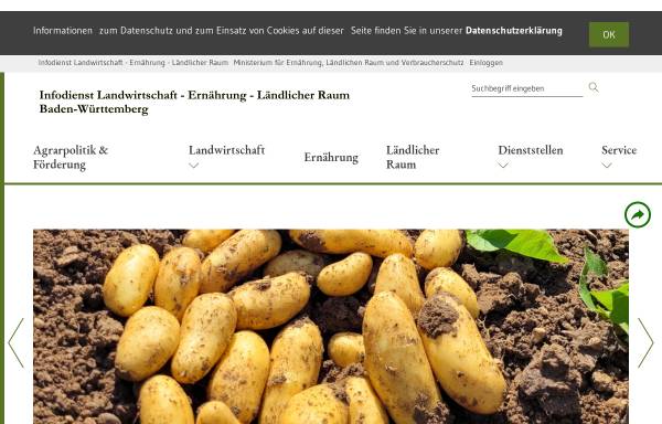 Vorschau von landwirtschaft-bw.info, Infodienst Landwirtschaft - Ernährung - Ländlicher Raum der Landwirtschaftsverwaltung in Baden-Württemberg