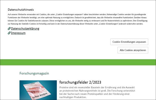 Vorschau von www.bmel-forschung.de, BMEL-Forschung: ForschungsReport