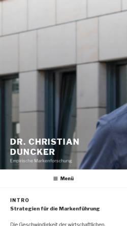 Vorschau der mobilen Webseite www.empirische-gesellschaft.de, Dr. Christian Duncker - Empirische Gesellschaftsforschung