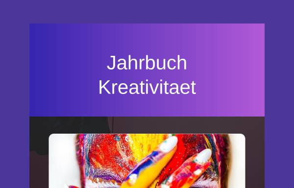 Vorschau von www.jahrbuch-kreativitaet.de, Jahrbuch der Kreativität