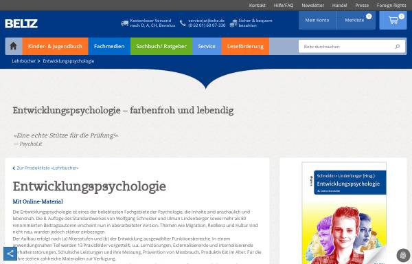 Vorschau von www.beltz.de, Klassiker der Entwicklungspsychologie
