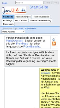 Vorschau der mobilen Webseite www.jurawiki.de, JuraWiki.de