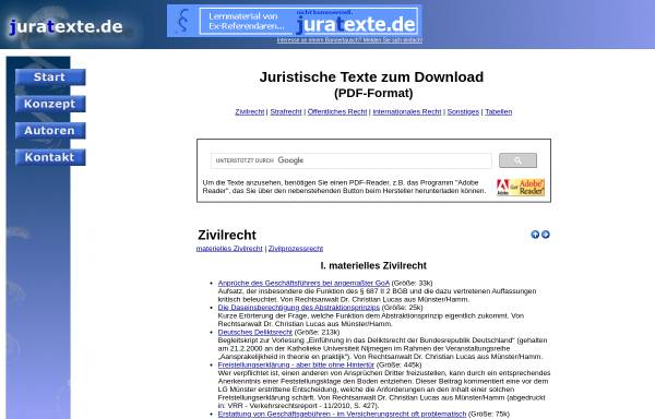 Vorschau von www.juratexte.de, Juratexte.de