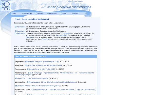 Vorschau von www.produktive-medienarbeit.de, Promt - Server produktive Medienarbeit