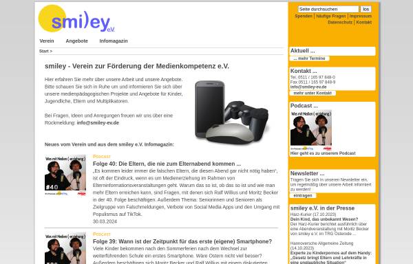 Vorschau von www.smiley-ev.de, Smiley e.V.