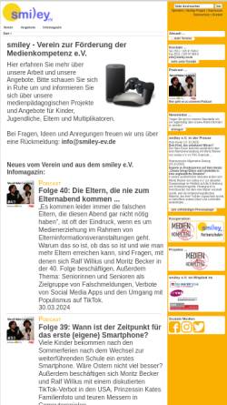 Vorschau der mobilen Webseite www.smiley-ev.de, Smiley e.V.