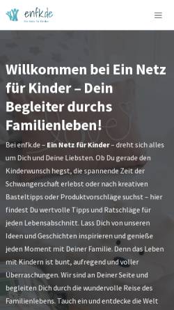 Vorschau der mobilen Webseite enfk.de, Ein Netz für Kinder