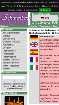 Vorschau der mobilen Webseite www.shop.schwerter-orchideenzucht.de, Schwerter Orchideenzucht