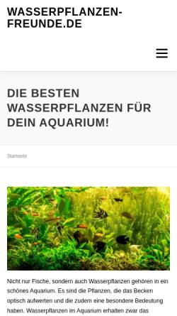Vorschau der mobilen Webseite www.wasserpflanzen-freunde.de, Wasserpflanzenfreunde, Roland Strößner
