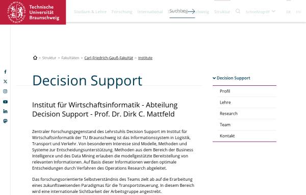 Vorschau von www.tu-braunschweig.de, Abteilung Allgemeine BWL, Wirtschaftsinformatik und Informationsmanagement der Universität Braunschweig