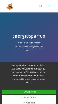 Vorschau der mobilen Webseite energiesparfux.com, Der Energiespar-Fux