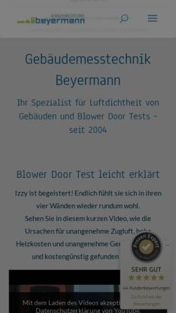 Vorschau der mobilen Webseite www.gebaeudemesstechnik-beyermann.de, Gebäudemesstechnik Beyermann