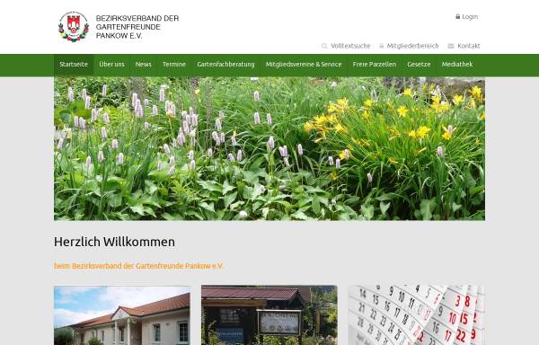 Vorschau von www.gartenfreunde-pankow.de, Bezirksverband der Gartenfreunde Pankow e.V.