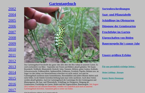 Vorschau von www.uwe-braunsdorf.de, Gartentagebuch