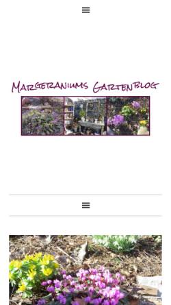 Vorschau der mobilen Webseite www.margeranium.de, Margeraniums Garten