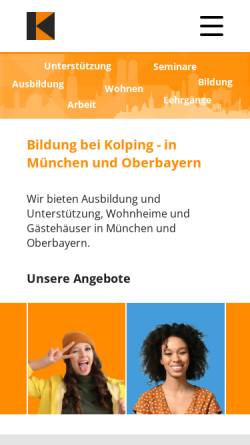 Vorschau der mobilen Webseite www.kolpingmuenchen.de, Kolping