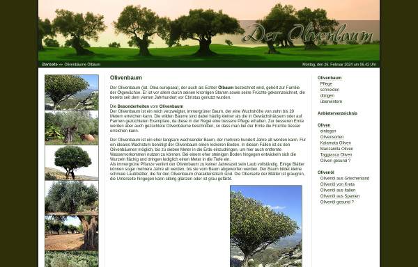 Vorschau von www.olivenbaum.org, Olivenbaum Informationen