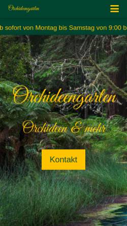 Vorschau der mobilen Webseite www.orchideengarten.de, Orchideengarten Marei Karge-Liphard