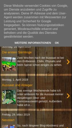 Vorschau der mobilen Webseite www.gemueseundnaschen.de, Gemüse und Naschen