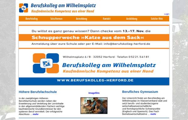 Vorschau von www.berufskolleg-herford.de, Berufskolleg am Wilhelmsplatz