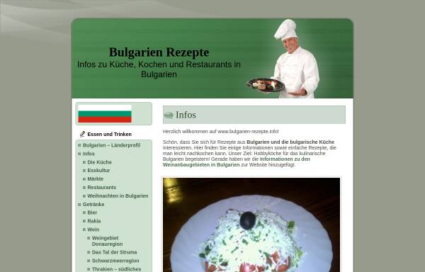 Vorschau von www.bulgarien-rezepte.info, Rezepte aus Bulgarien