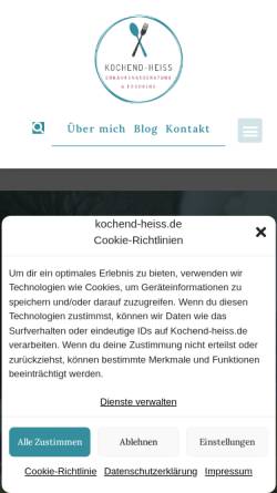 Vorschau der mobilen Webseite www.kochend-heiss.de, kochend-heiss.de