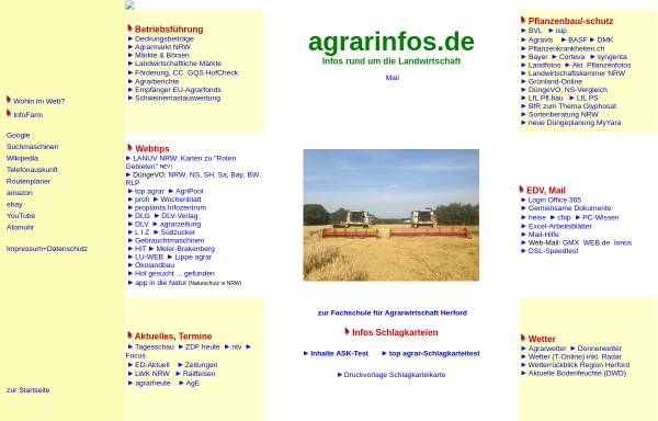 Vorschau von www.agrarinfos.de, Fachschule für Agrarwirtschaft Herford