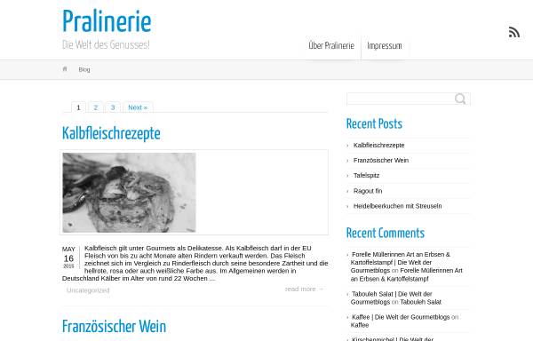Vorschau von www.pralinerie.de, Pralinerie.de - Die Welt des Genusses