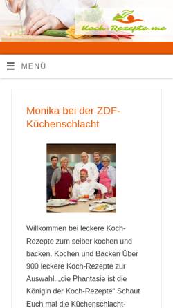 Vorschau der mobilen Webseite koch-rezepte.me, Koch-Rezepte.me